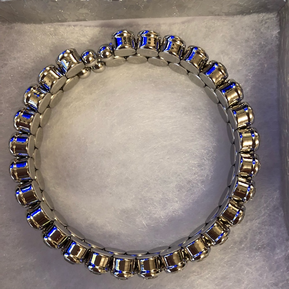 silver diamond fashion bracelet